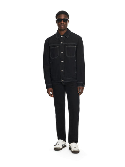 Off-White Half Arrow Denim Skate Jacket Grey