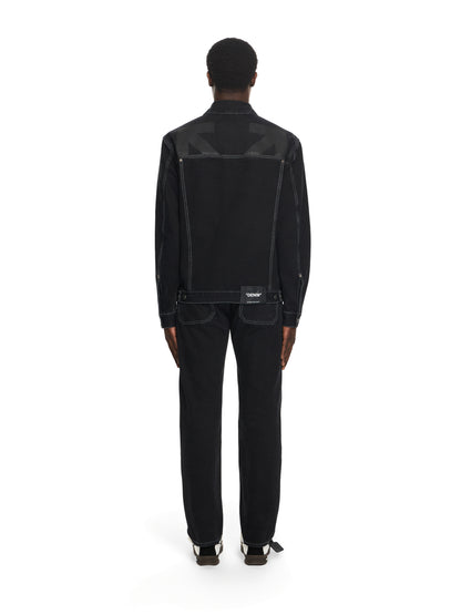 Off-White Half Arrow Denim Skate Jacket Grey