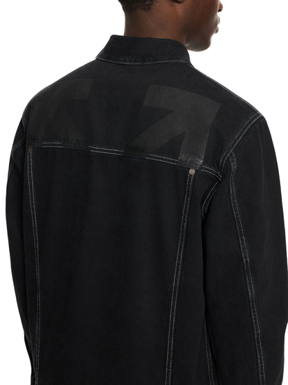Off-White Half Arrow Denim Skate Jacket Grey