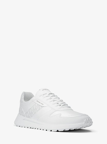 Michael Kors Dax Mixed-Media Trainer BRIGHT WHT
