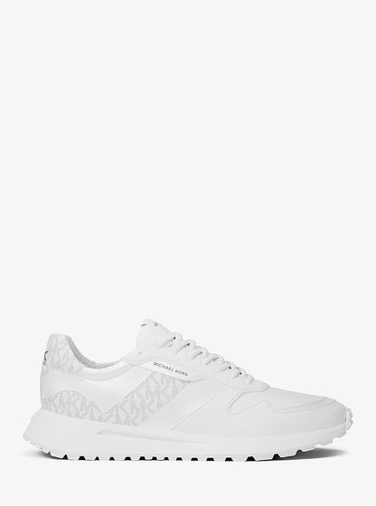 Michael Kors Dax Mixed-Media Trainer BRIGHT WHT