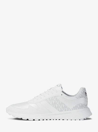 Michael Kors Dax Mixed-Media Trainer BRIGHT WHT