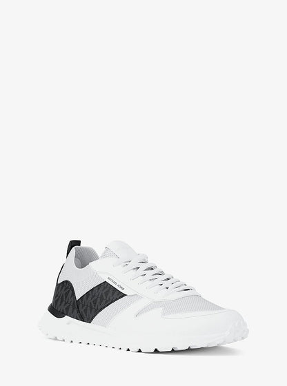 Michael Kors Dax Stretch Knit and Signature Logo Trainer