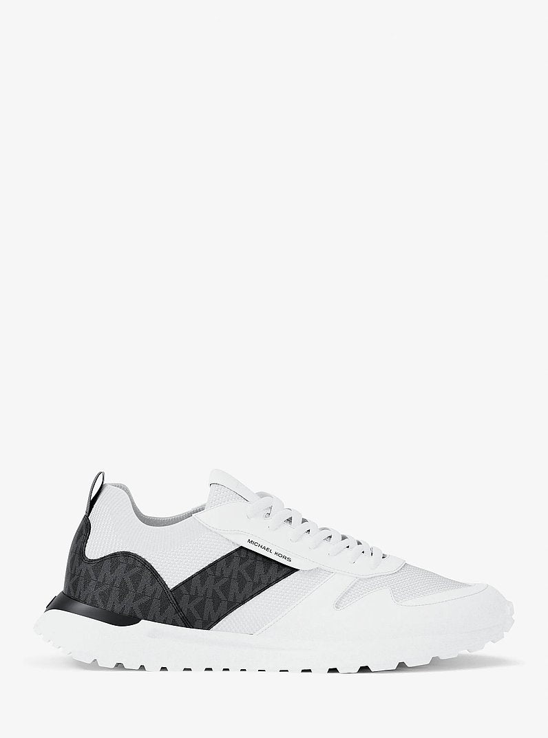 Michael Kors Dax Stretch Knit and Signature Logo Trainer