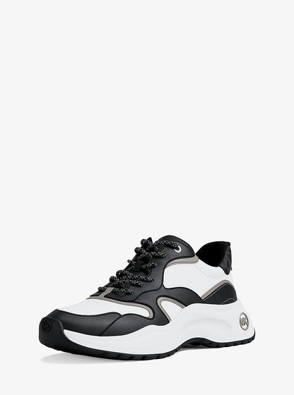 Michael Kors Levie Mixed-Media Trainer BLACK