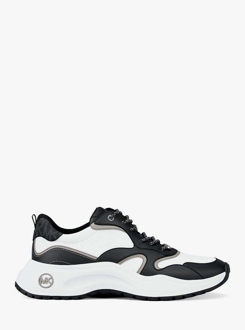 Michael Kors Levie Mixed-Media Trainer BLACK