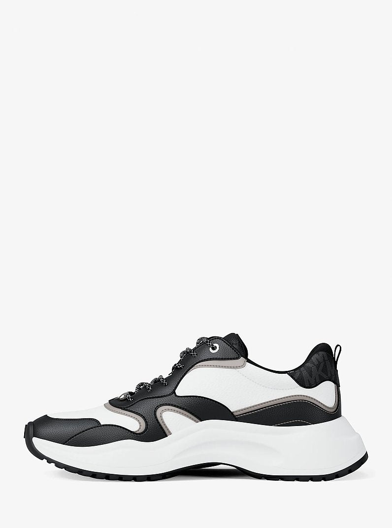 Michael Kors Levie Mixed-Media Trainer BLACK