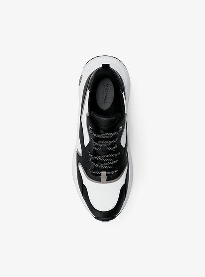 Michael Kors Levie Mixed-Media Trainer BLACK