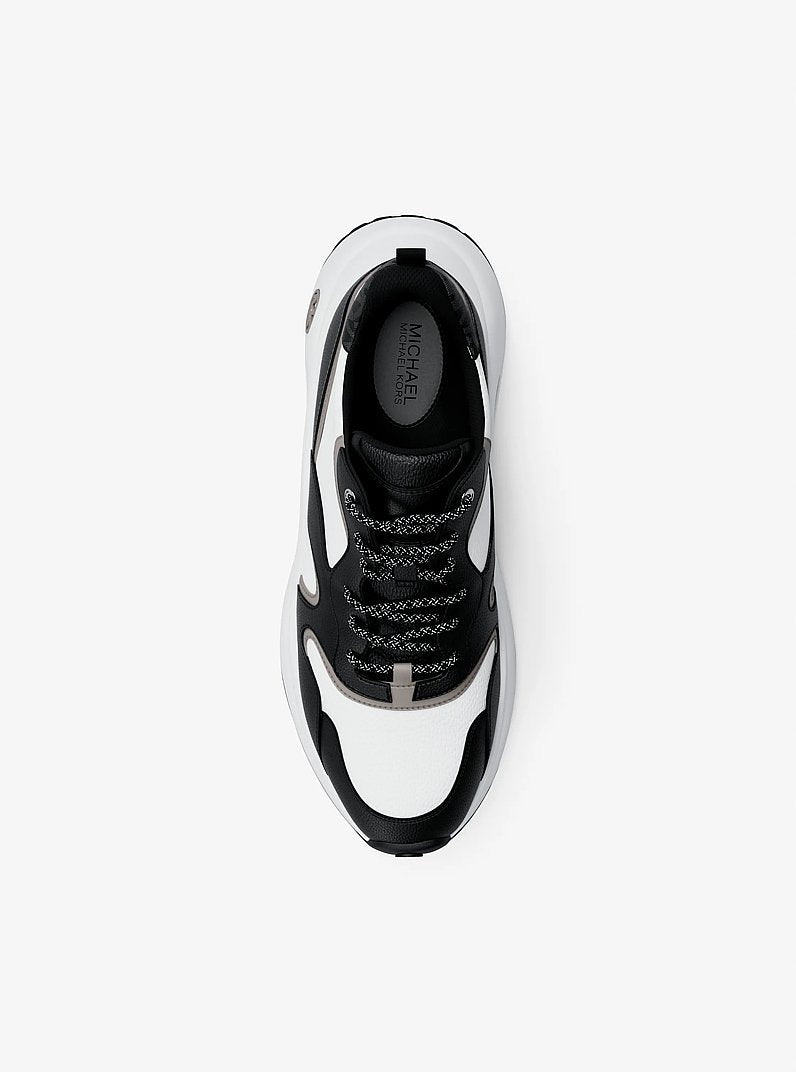Michael Kors Levie Mixed-Media Trainer BLACK