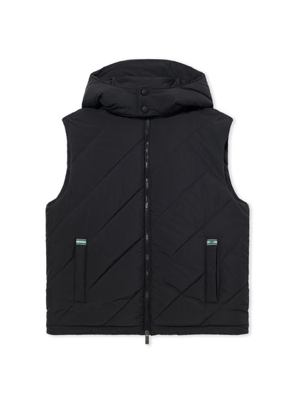 Off-White Arrow Diagonal Puffer Vest Black