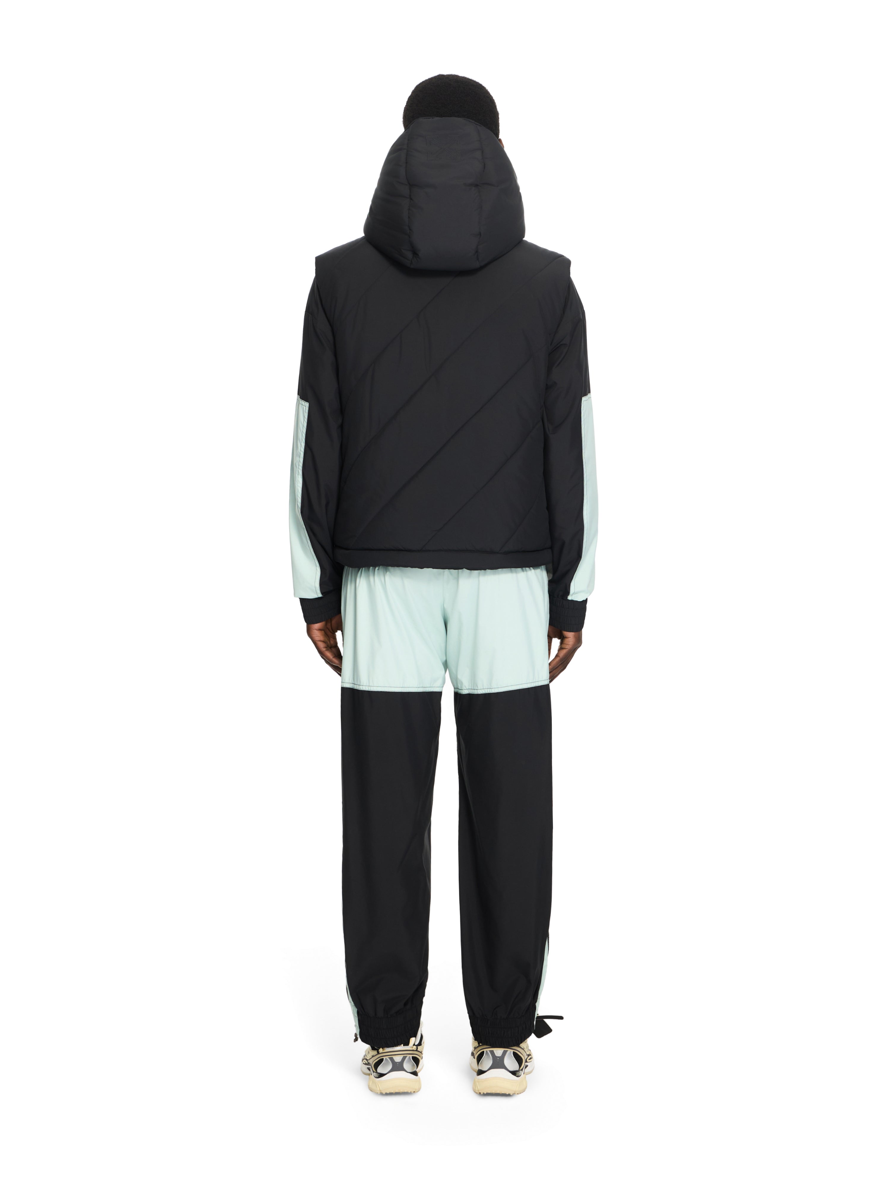 Off-White Arrow Diagonal Puffer Vest Black