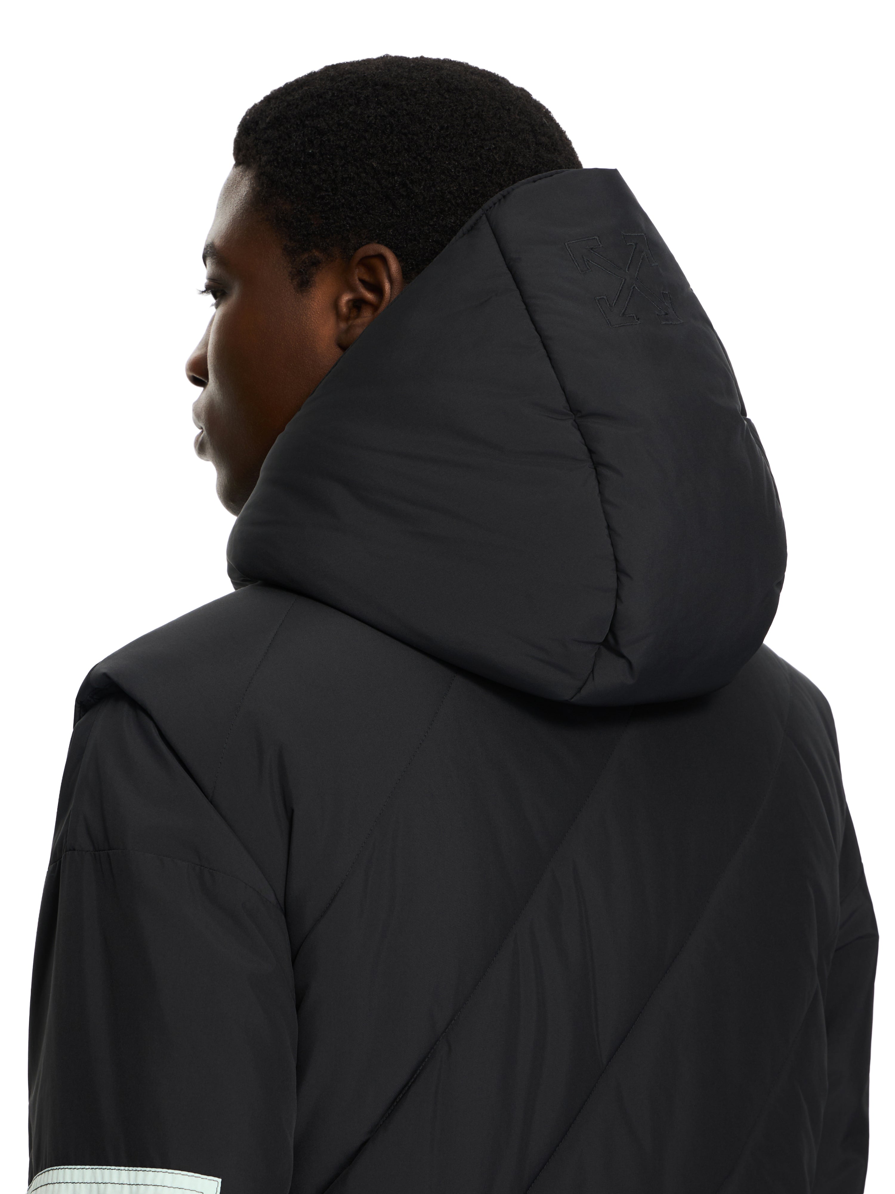 Off-White Arrow Diagonal Puffer Vest Black