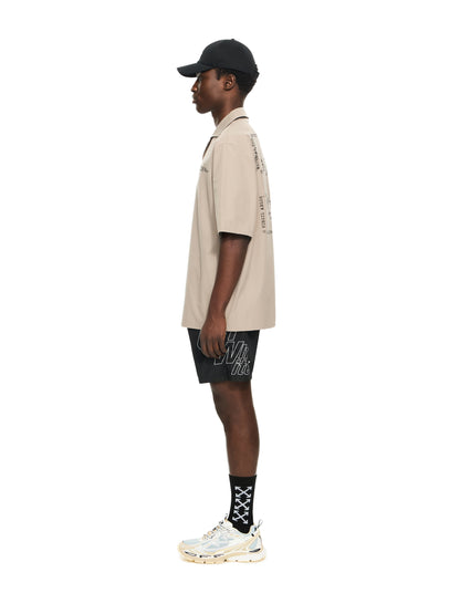 Off-White Type Arrow Poplin Bowling Shirt Grey