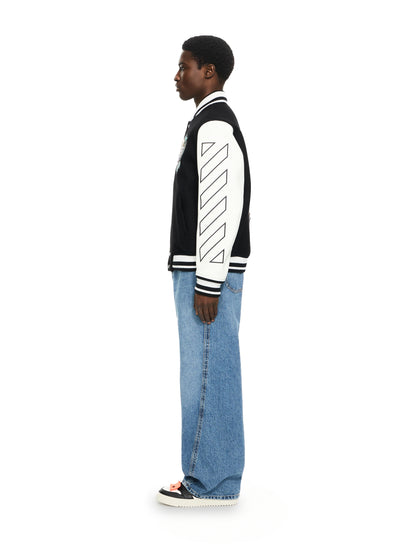 Off-White Royal Jewels Varsity Jacket Black