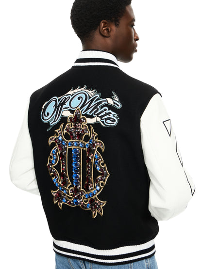 Off-White Royal Jewels Varsity Jacket Black