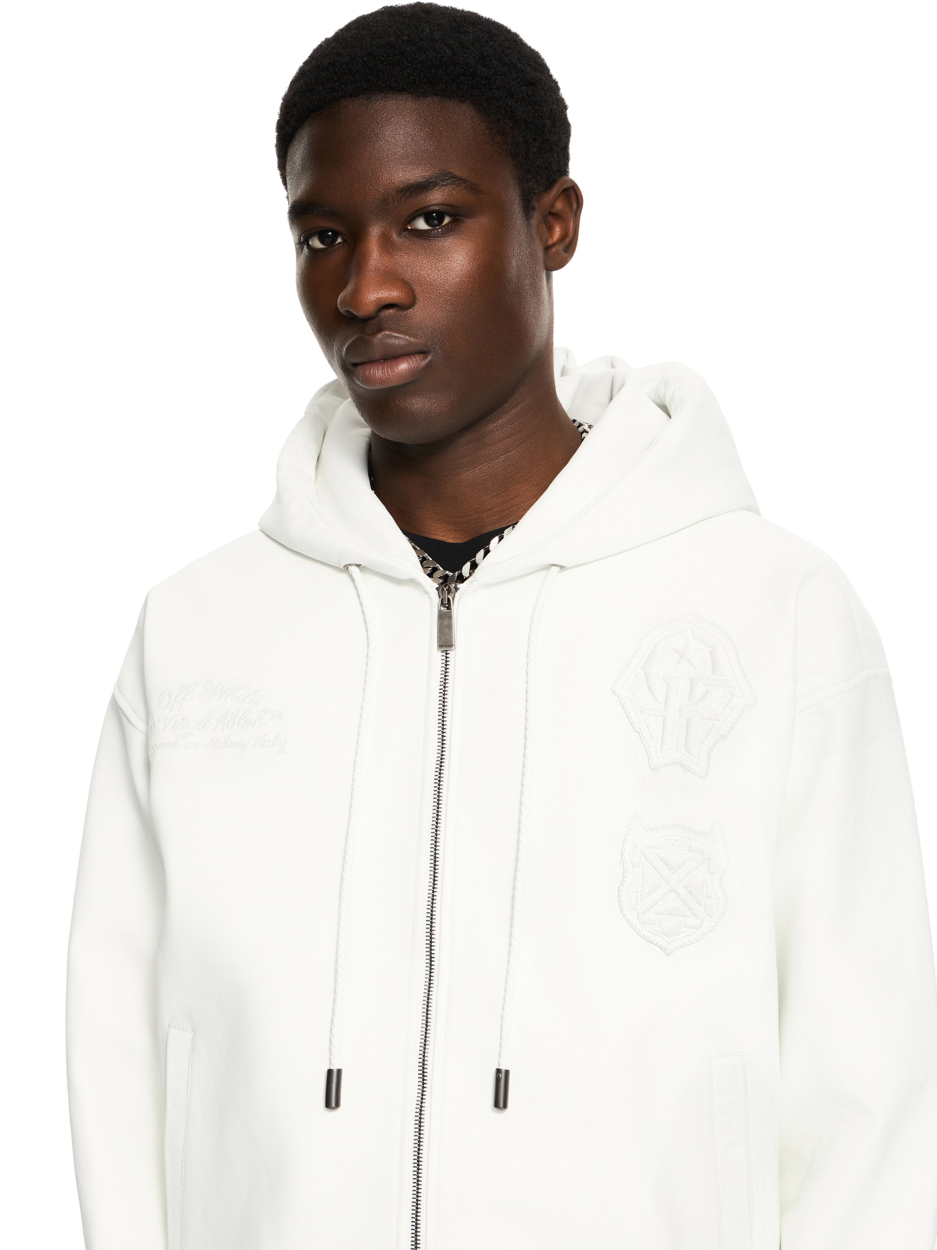 Off-White Royal Team Embroidery Zip Hoodie