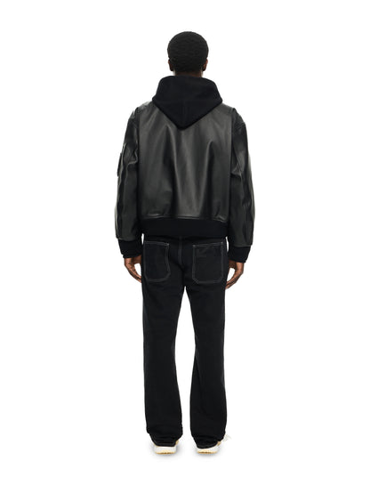 Off-White Book Fleece Hoodie Bomber Black