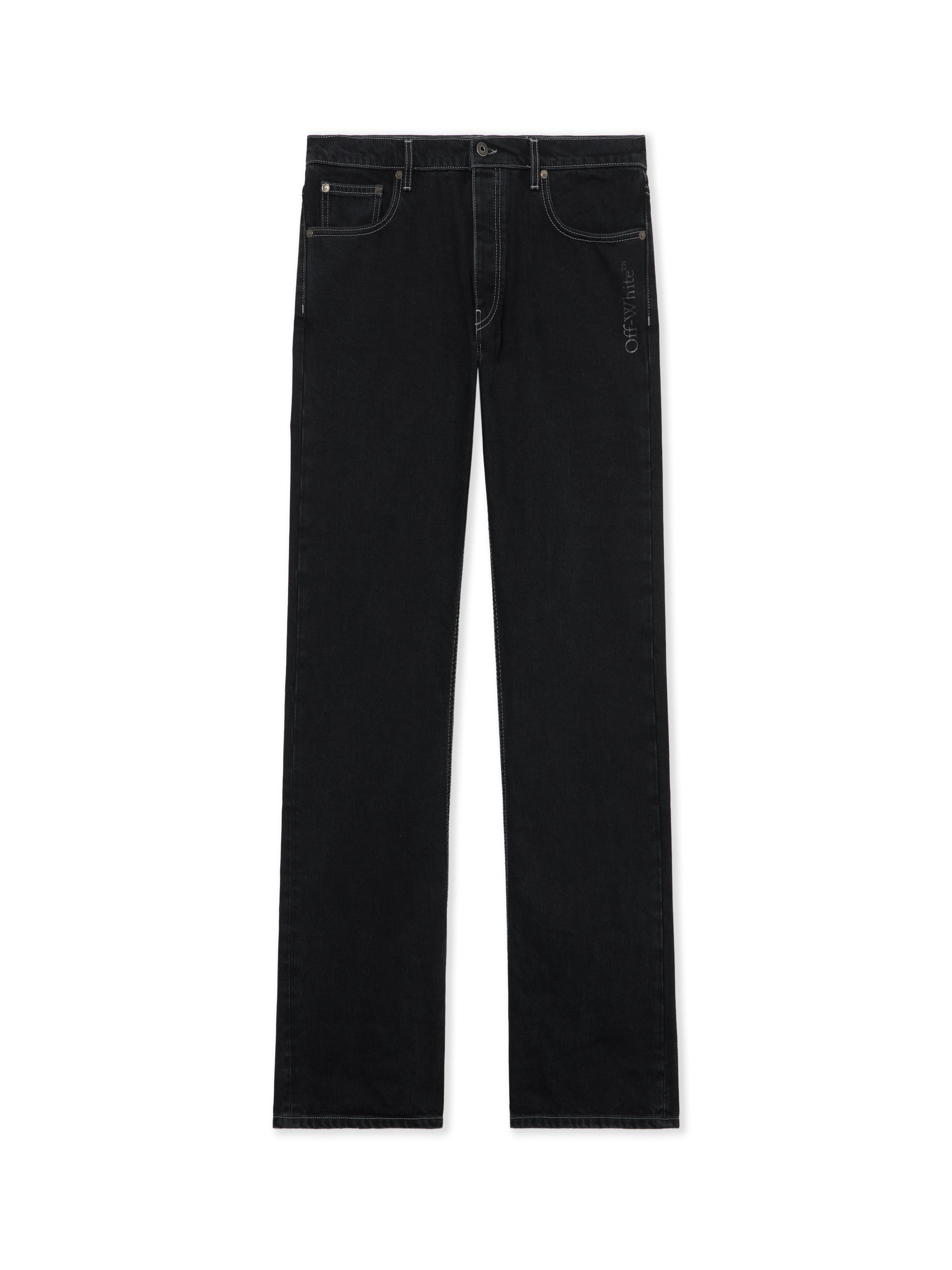 Off-White Half Arrow Slim Relaxed Jeans Grey Blue
