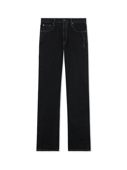 Off-White Half Arrow Slim Relaxed Jeans Grey Blue