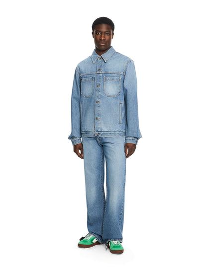 Off-White Half Arrow Slim Relaxed Jeans Grey Blue