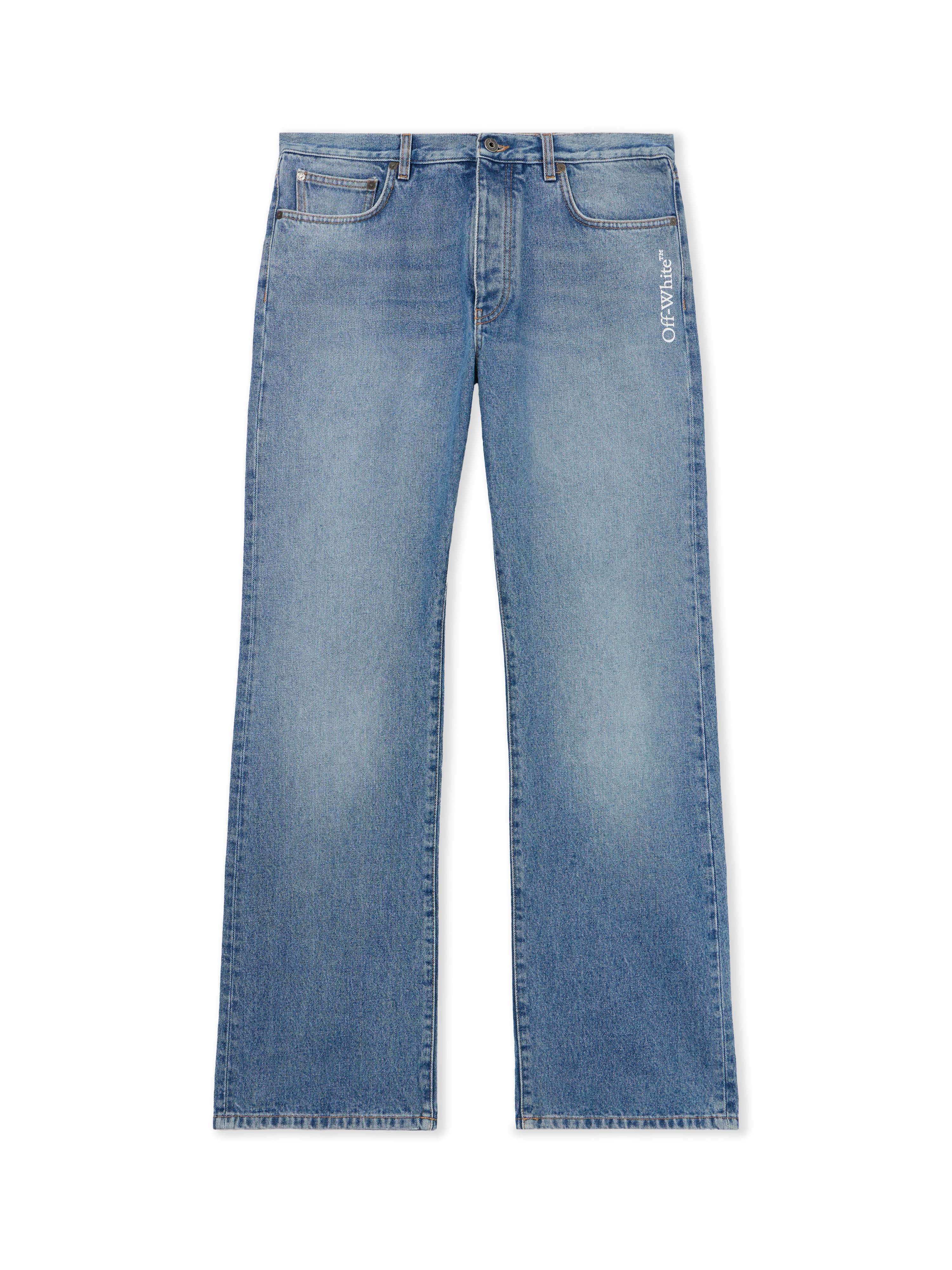 Off-White Half Arrow Slim Relaxed Jeans Grey Blue