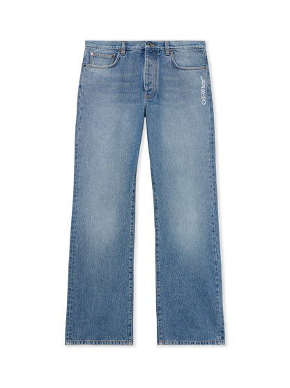 Off-White Half Arrow Slim Relaxed Jeans Grey Blue