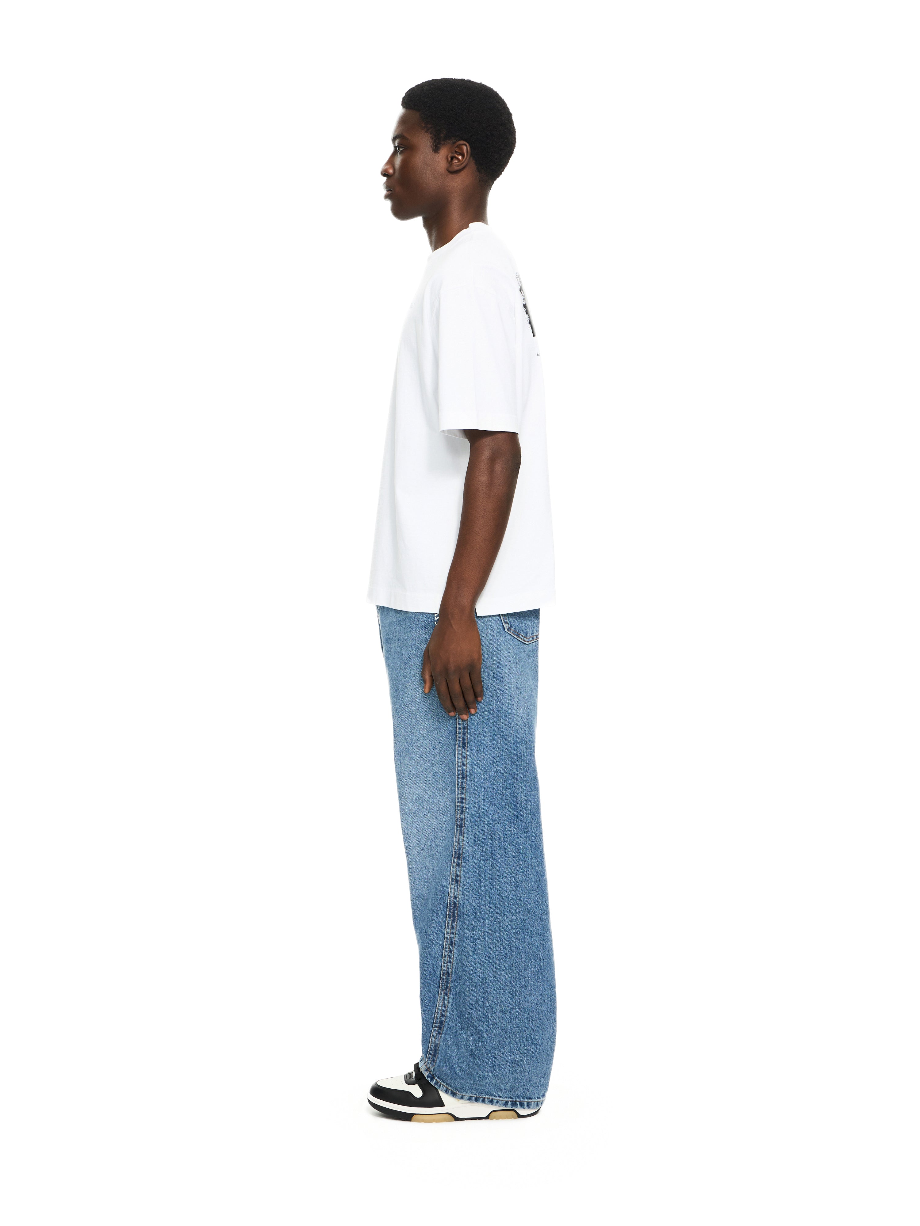 Off-White Half Arrow Twist Slouchy Jeans Blue
