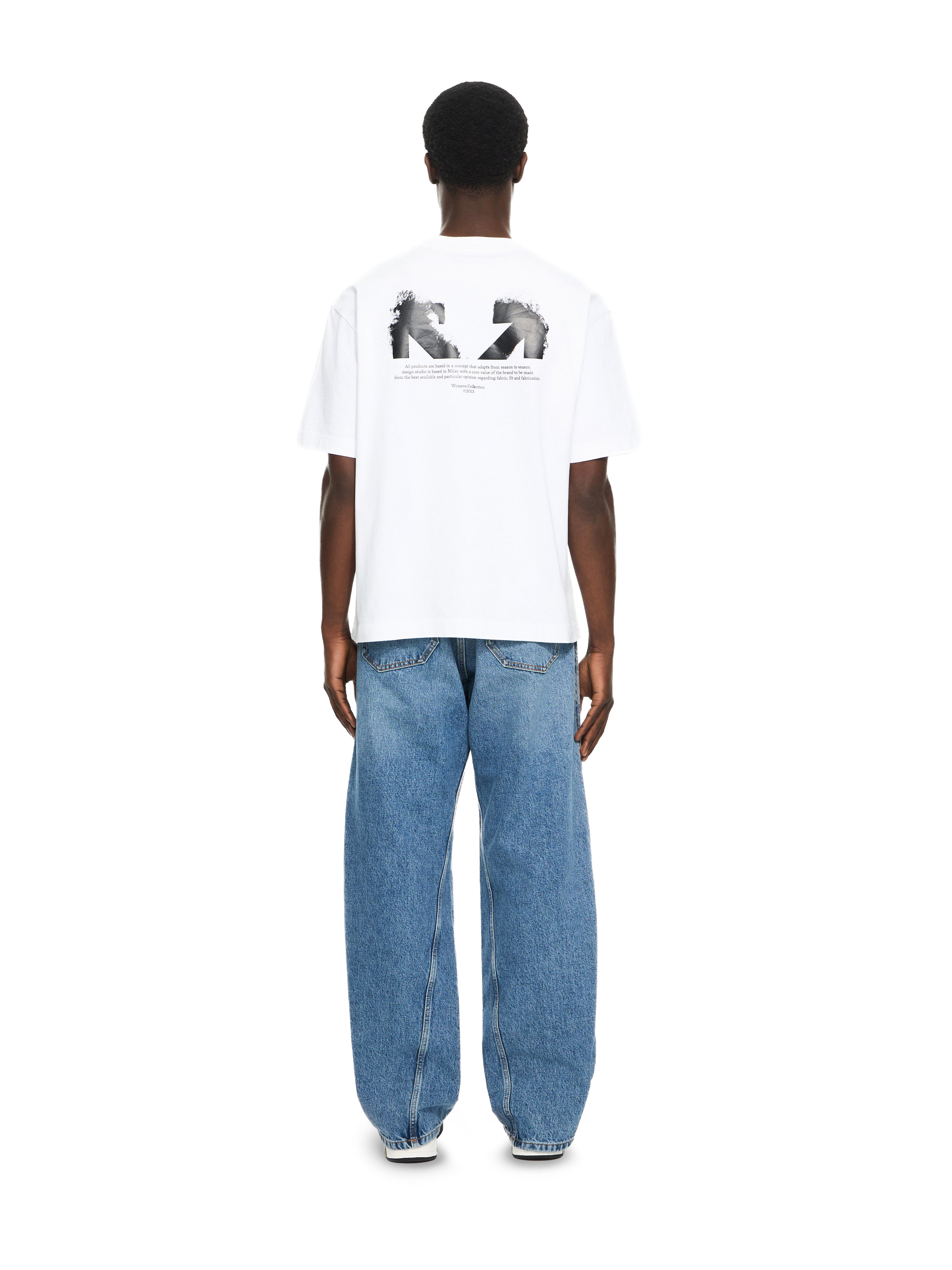 Off-White Half Arrow Twist Slouchy Jeans Blue