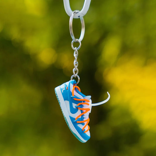 3D Sneaker keychain Dunk Low Off-White Blue