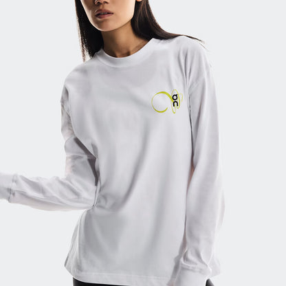 On Club Long-T Graphic White (Women'S)