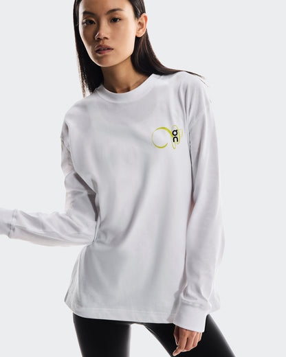 On Club Long-T Graphic White (Women'S)