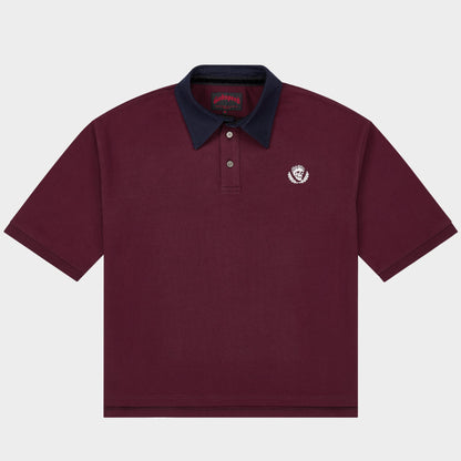 Godspeed Victor Minimal Crest Polo (Burgundy / Navy)