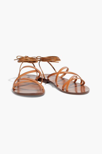 Iris & Ink Rene Leather Sandals Light Brown Women's