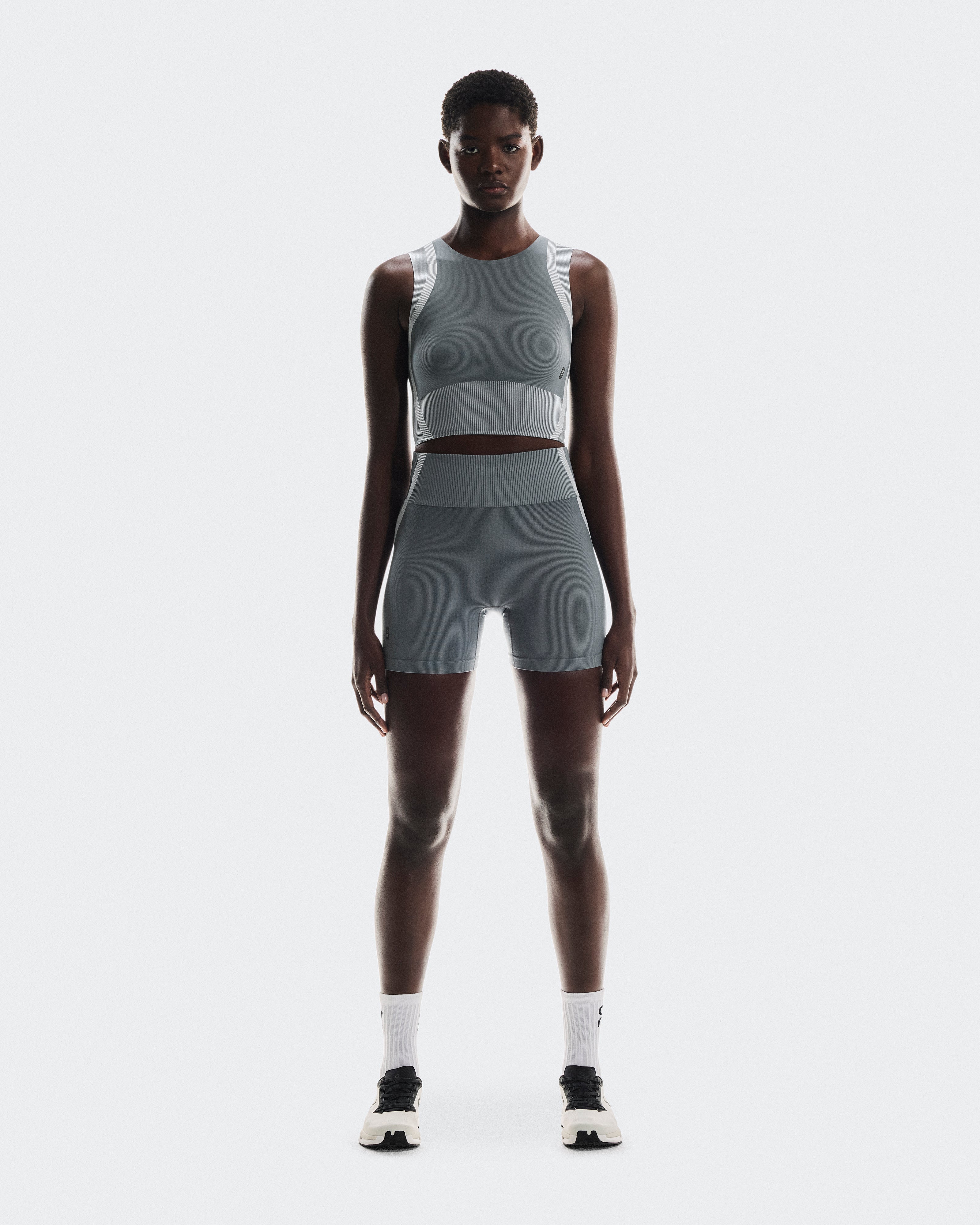 On Studio Knit Crop Rock | Glacier (Women's)