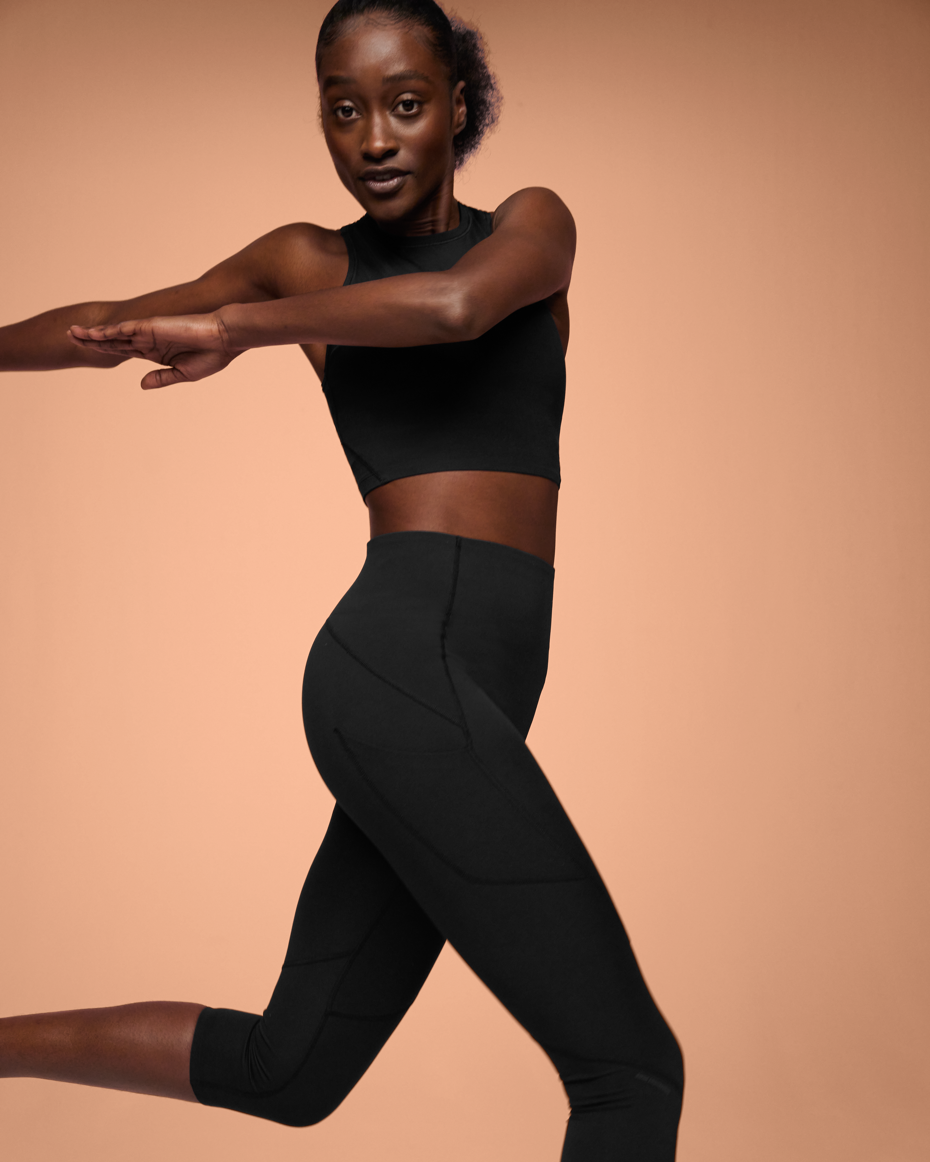 on movement 3/4 tights Black (Women's)