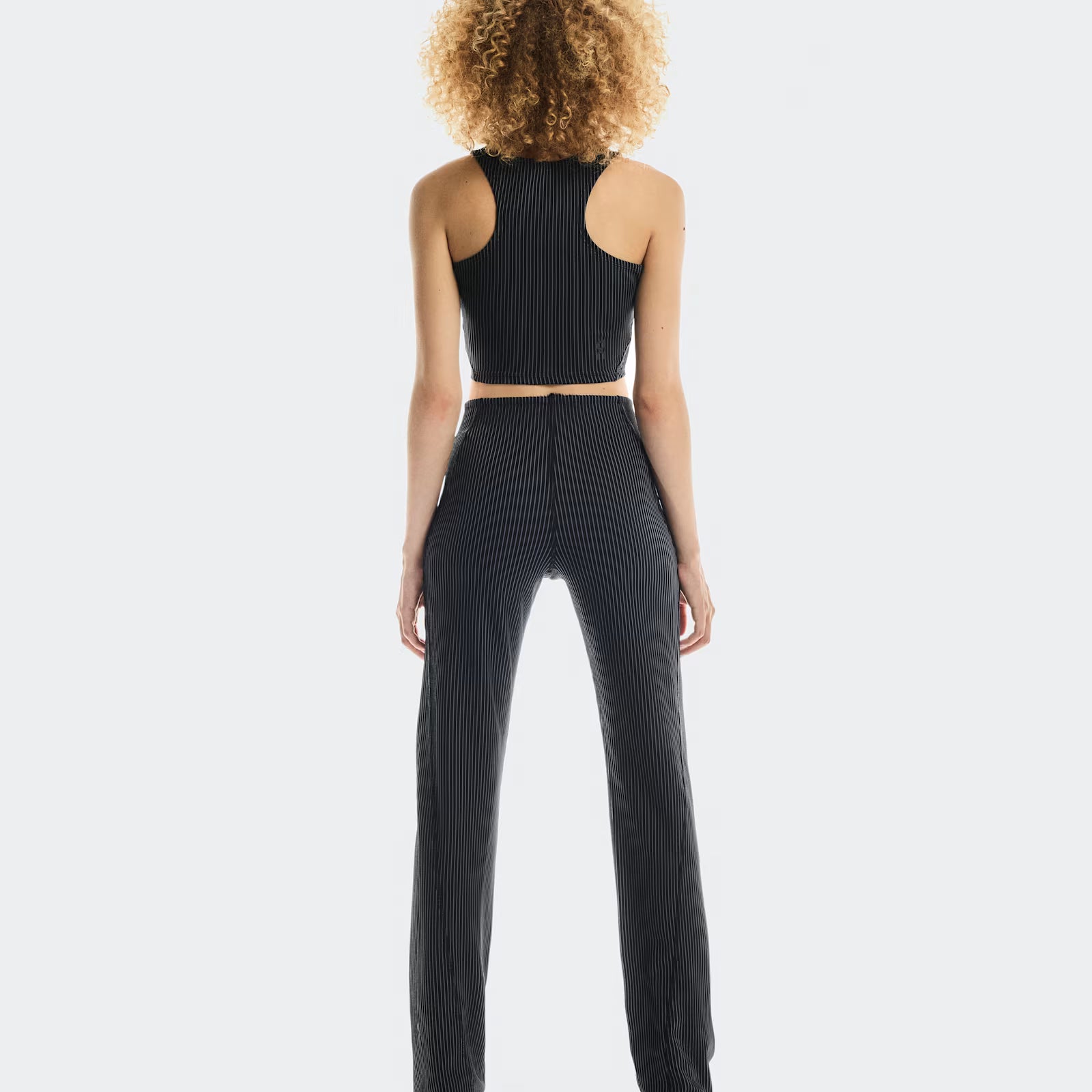 On All-Day Ribbed Crop Black | Rock (Women'S)