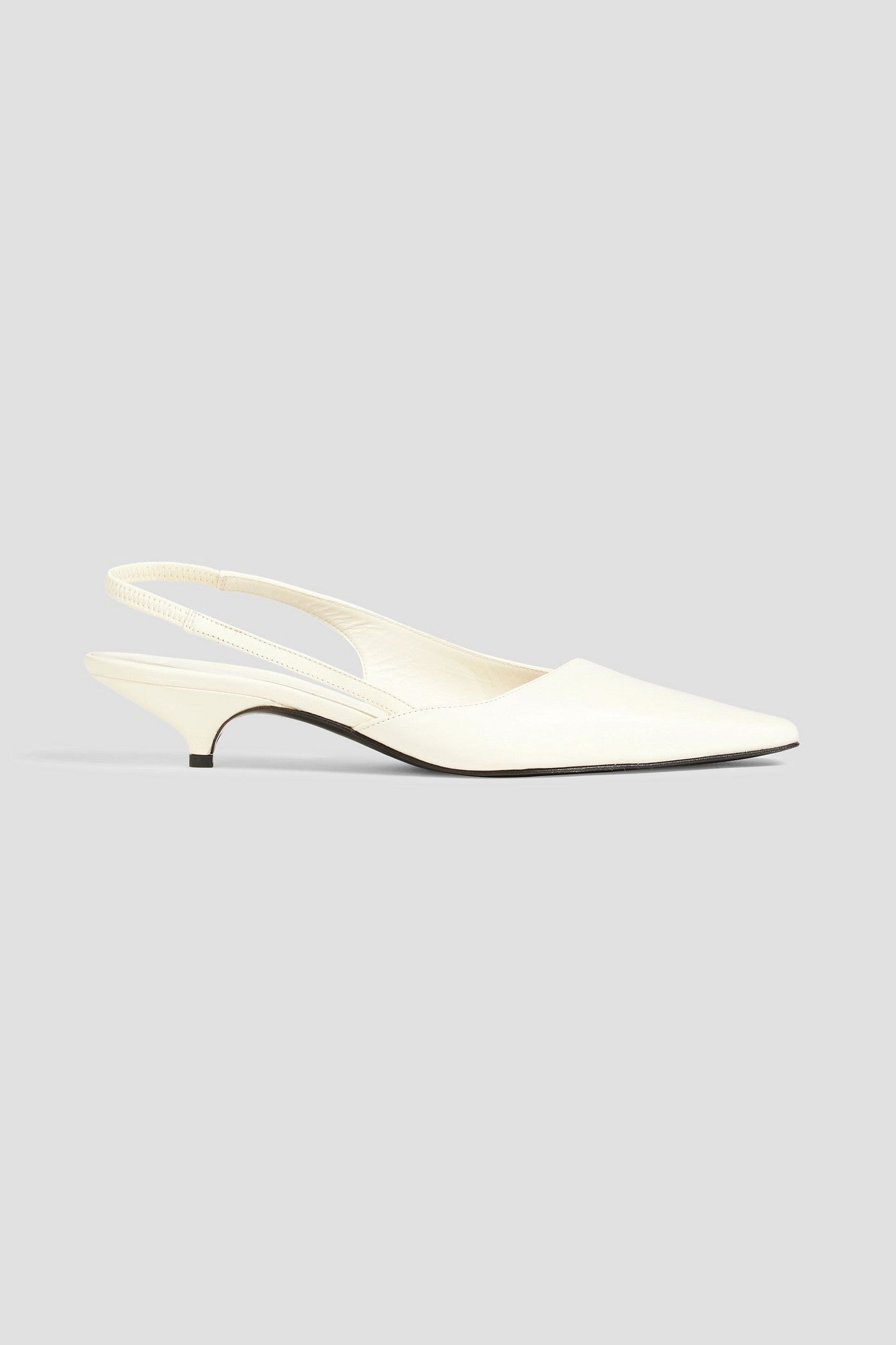 Loulou Studio Abside Leather Slingback Pumps Cream Women's