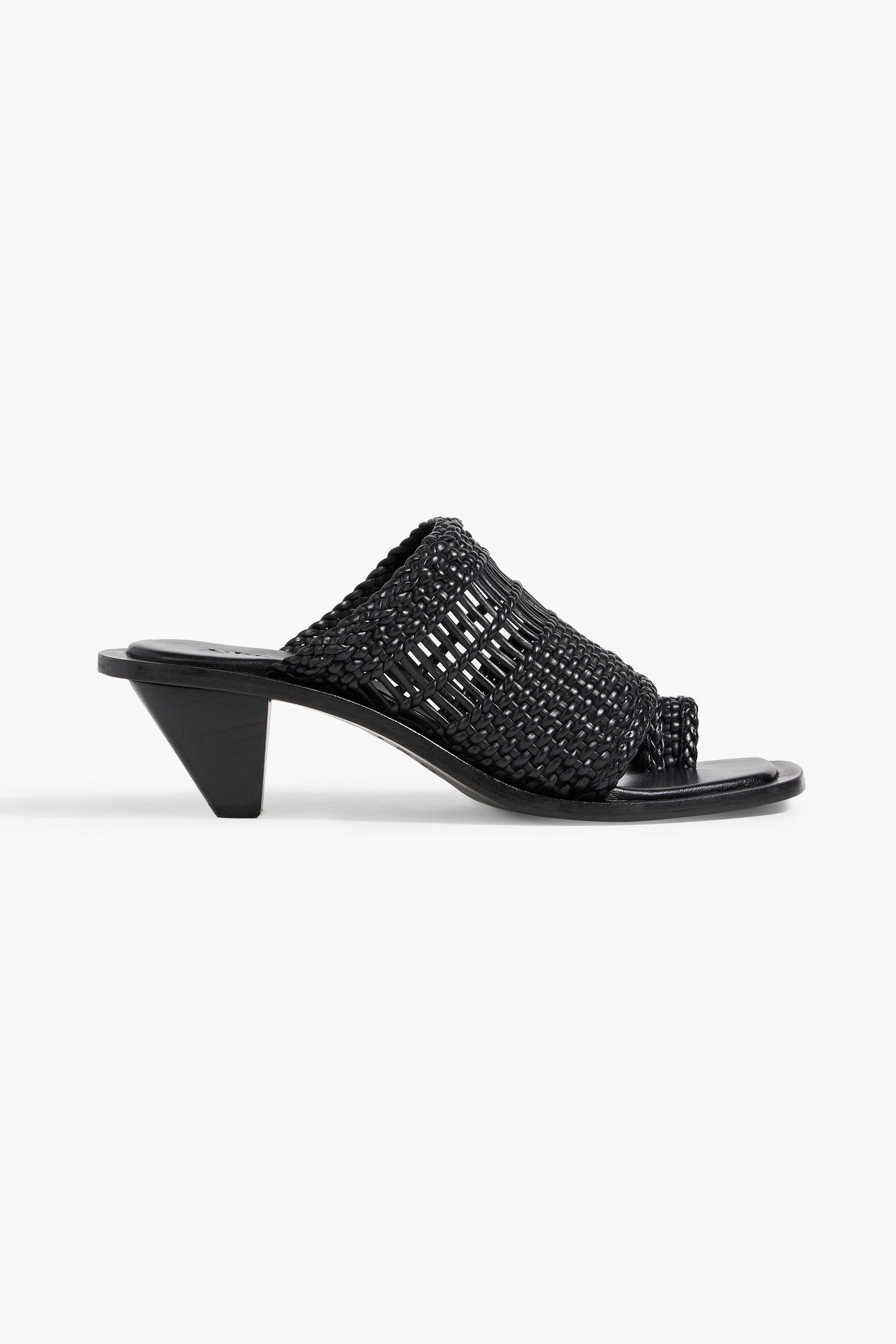 A.Emery Penni Woven Leather Sandals Black Women's