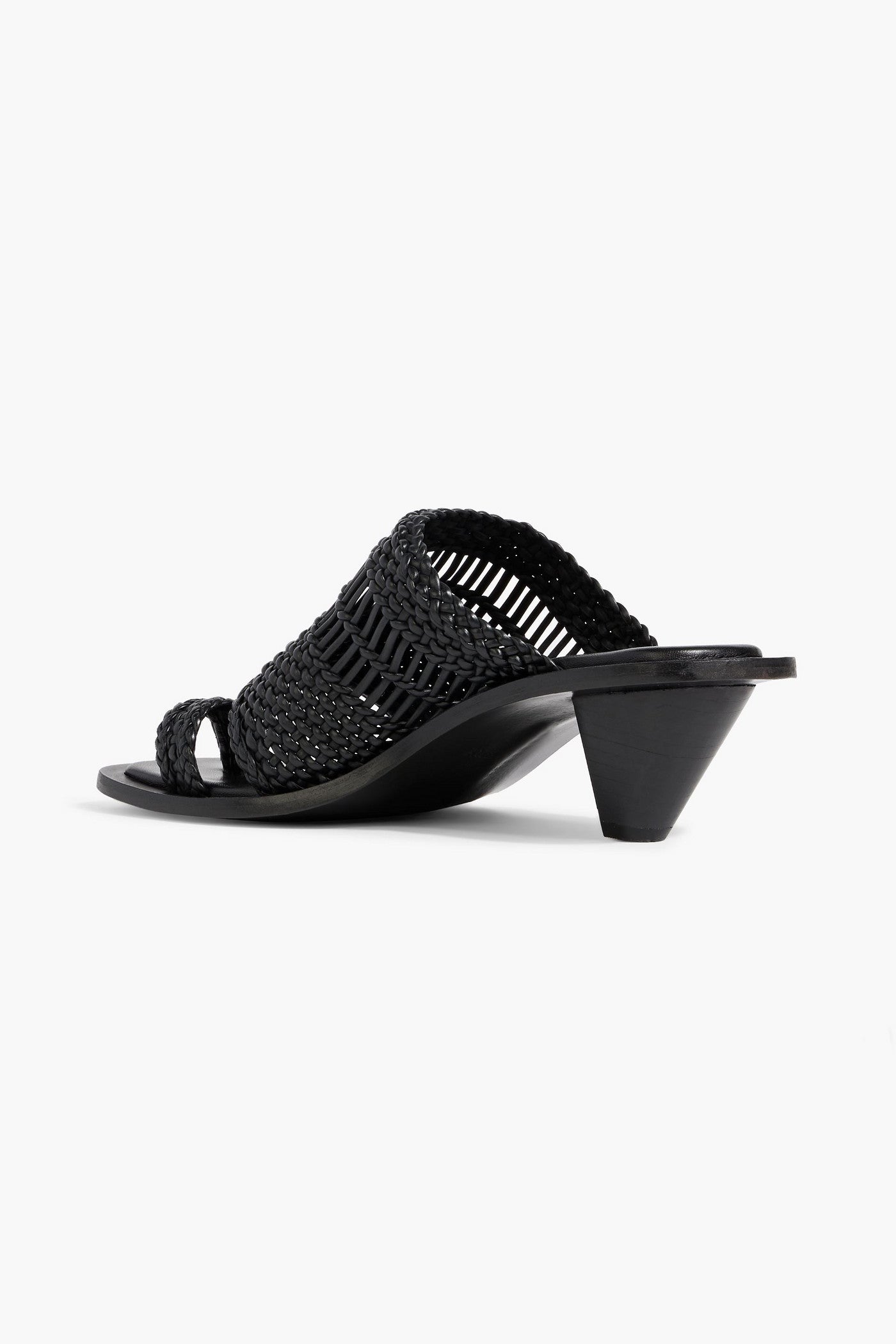 A.Emery Penni Woven Leather Sandals Black Women's