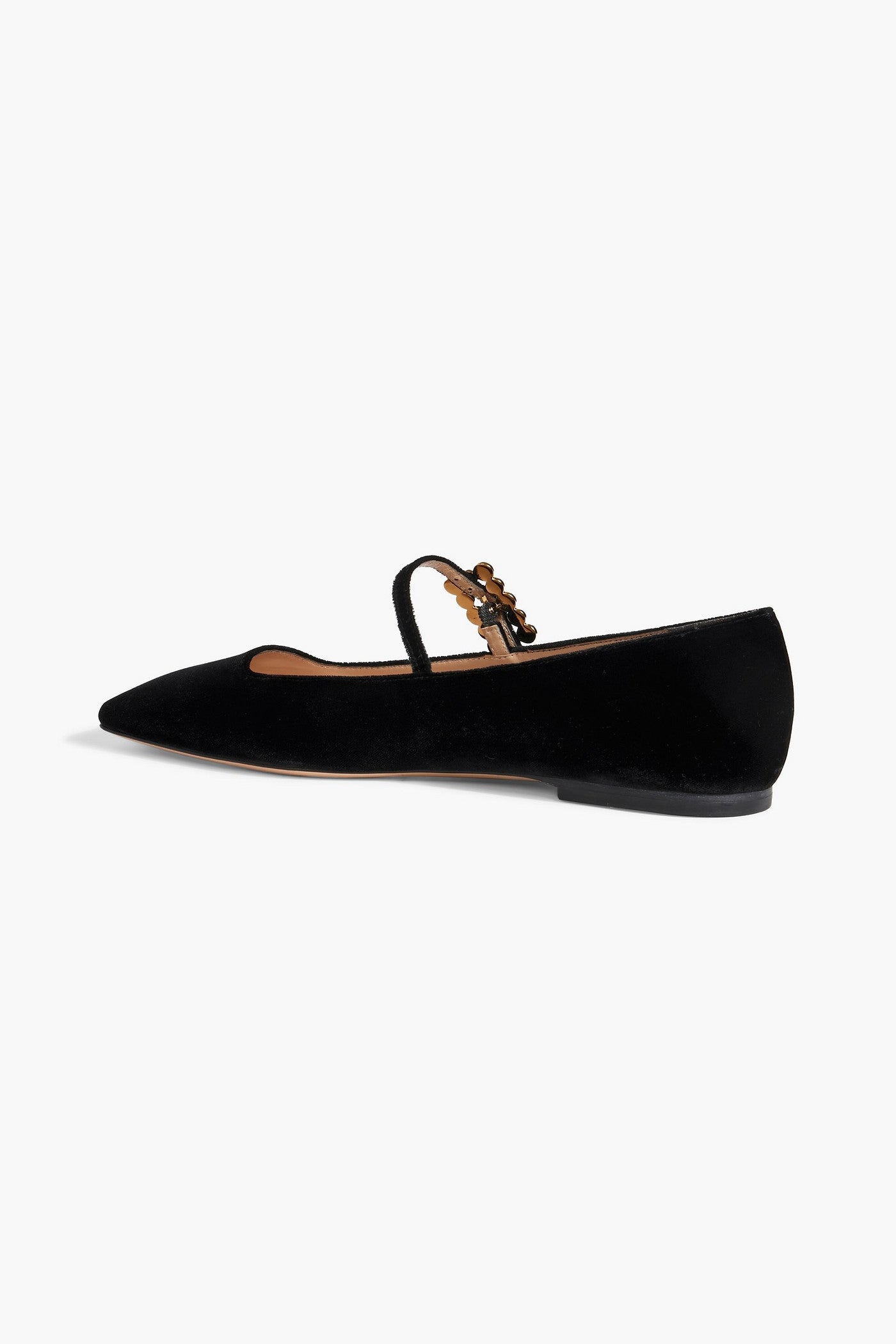 Gianvito Rossi Wondy Velvet Ballet Flats Black Women's