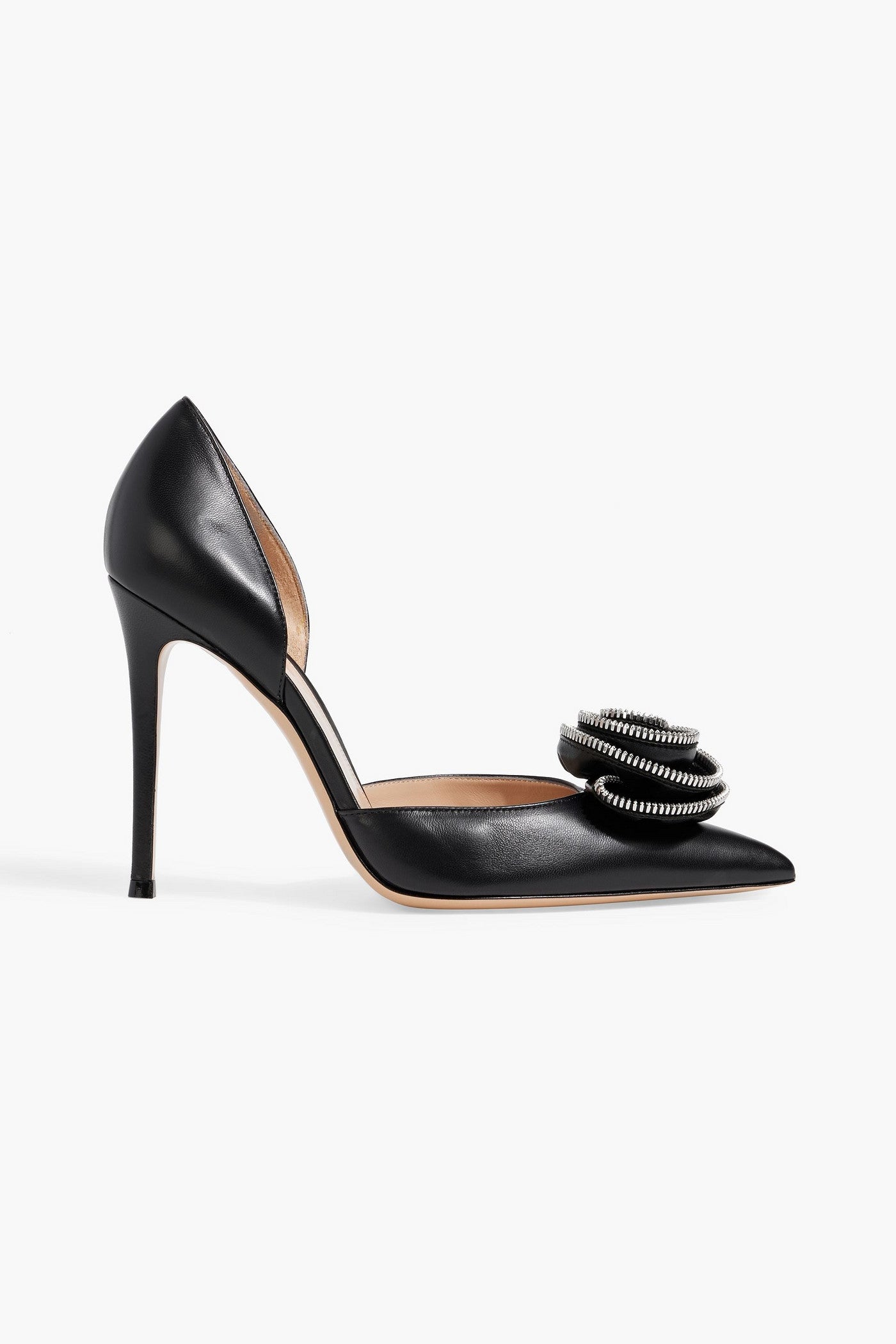 Gianvito Rossi Karina Appliqud Leather Pumps Black Women's