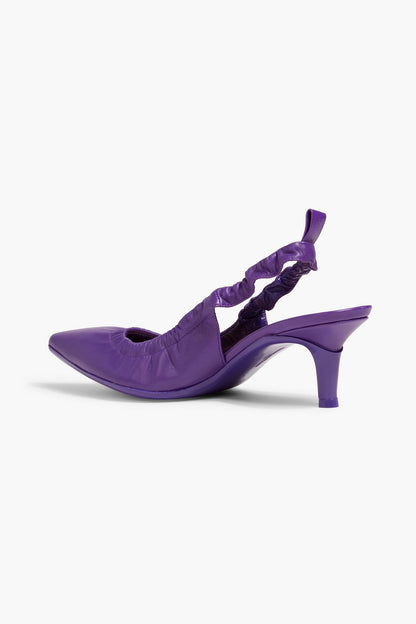 Gianvito Rossi Alina Leather Slingback Pumps Purple Women's