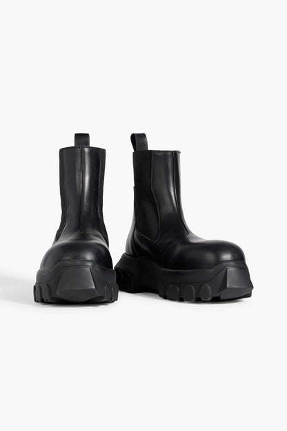 Rick Owens Leather Chelsea Boots Black Women's