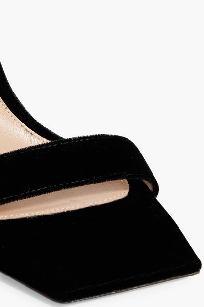 Gianvito Rossi Wondy Velvet Sandals Black Women's
