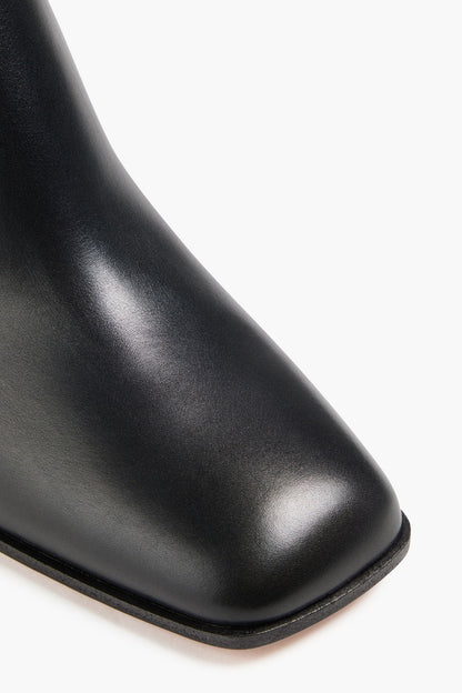 Valentino Garavani Tan-Go Leather Ankle Boots Black Women's