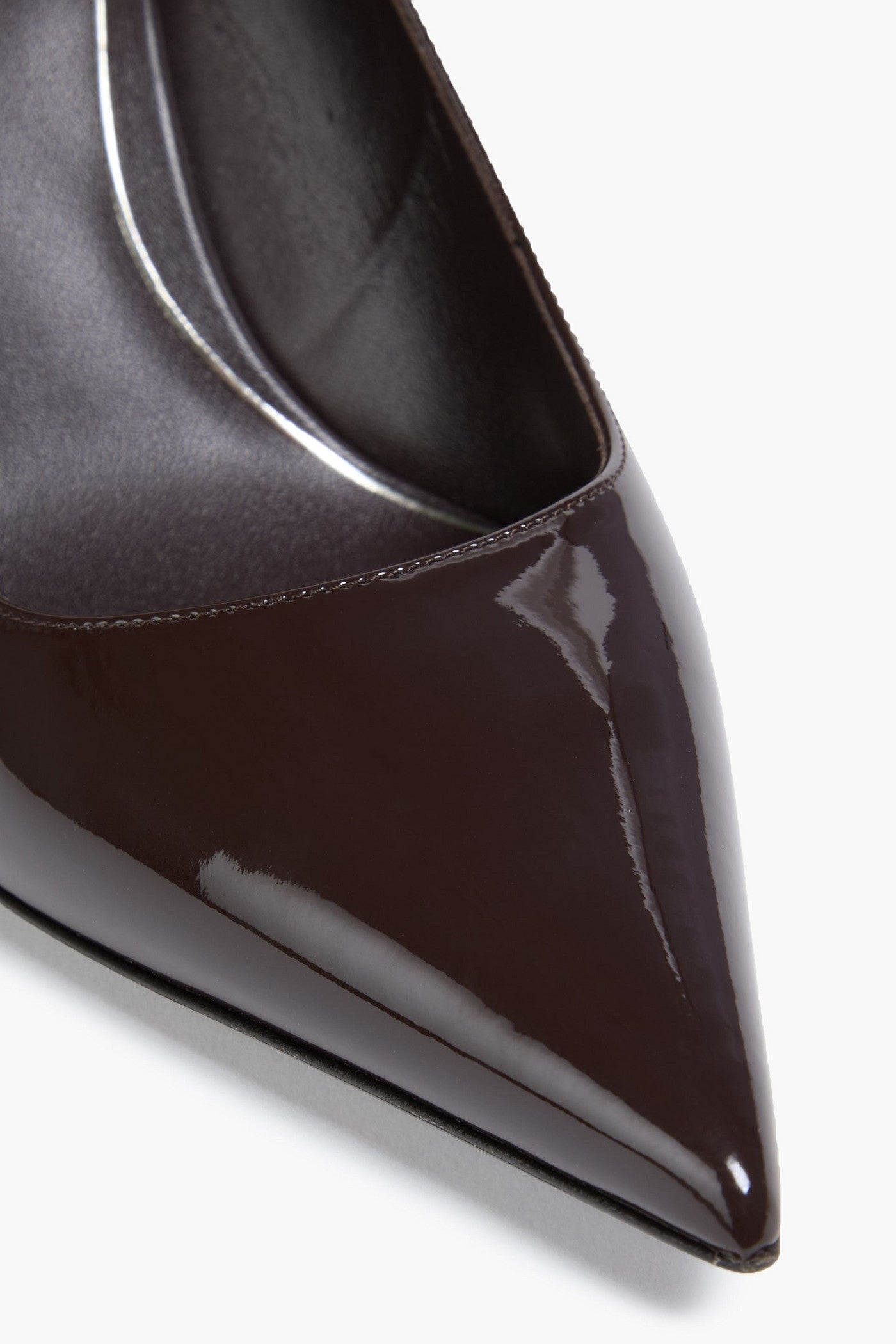 Valentino Garavani Rockstud Patent-Leather Pumps Dark Brown Women's