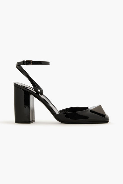 Valentino Garavani One Stud Patent-Leather Pumps Black Women's