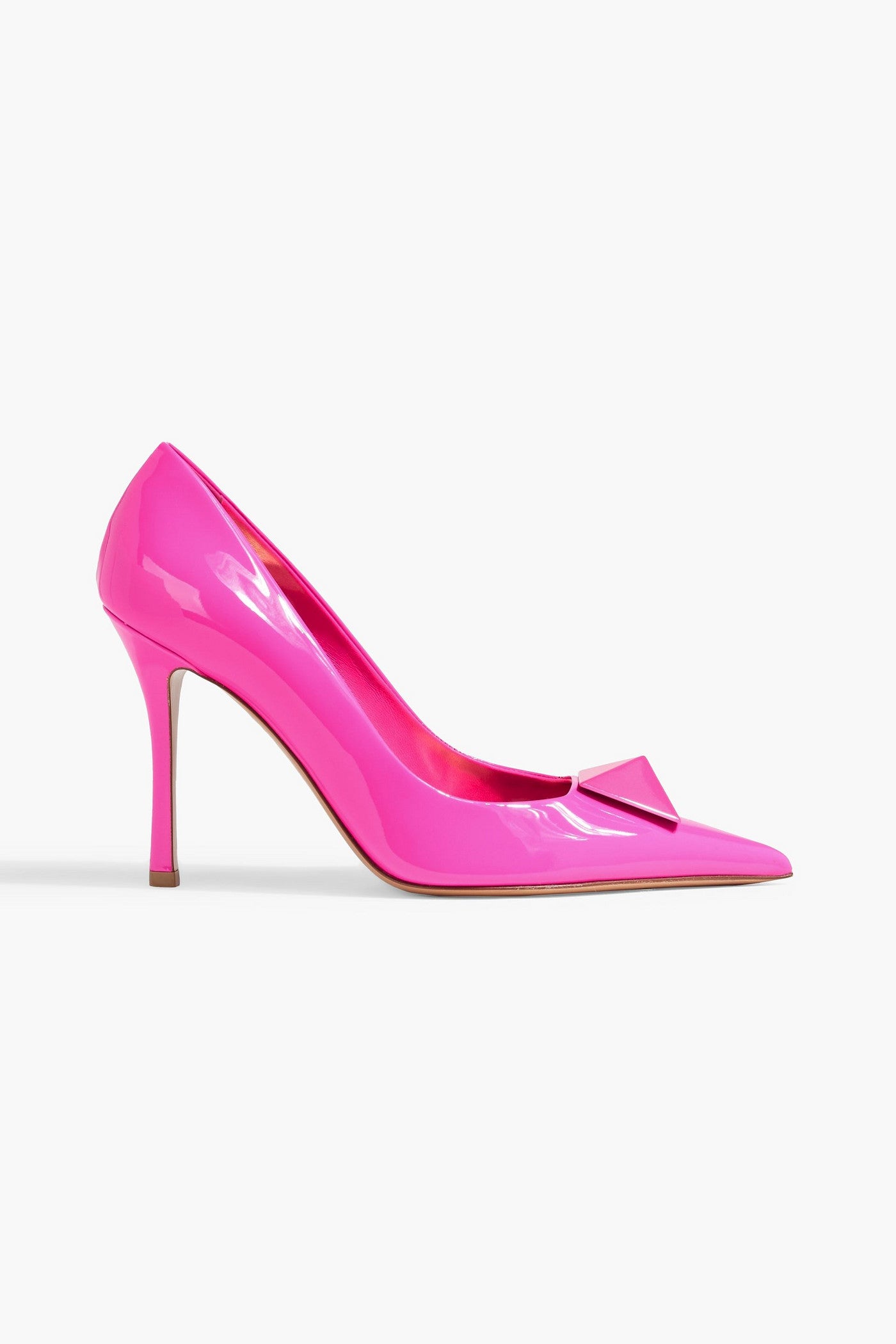 Valentino Garavani One Stud Patent-Leather Pumps Bright Pink Women's