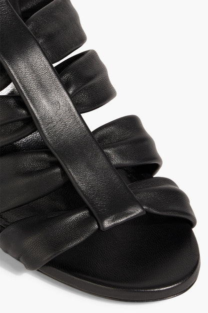 Khaite Perth Leather Sandals Black Women's