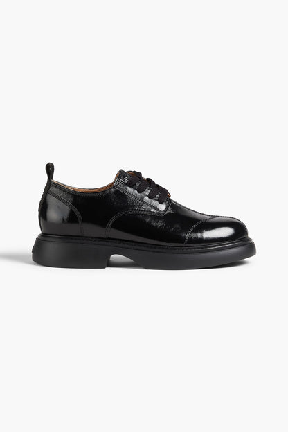 Ganni Glossed Brogues Black Women's